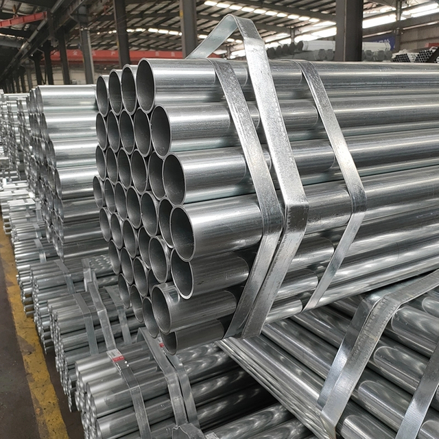 Hot Galvanized Steel Pipe Zinc Coated 180g Normal Size 6m In Stock