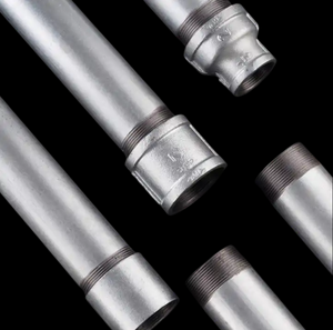 Two thread and one Socket ASTM A53 ERW steel pipe galvanizing/carbon/stainless/galvanized pipe