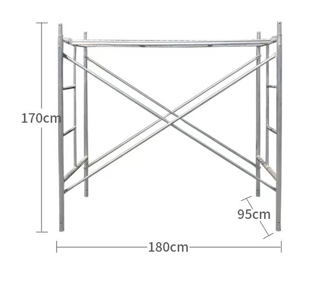 Mobile Scaffolding Manufacturers Wholesale Galvanized Trapezoidal Scaffolding Full Set of Direct Sales 