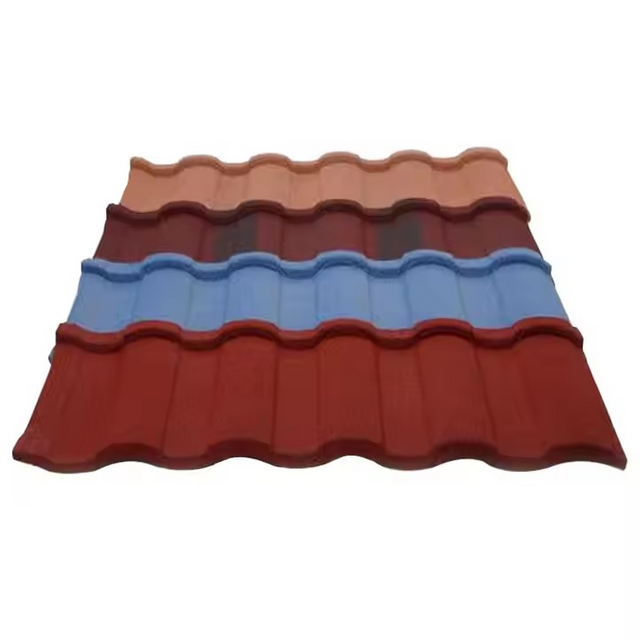  0.4mm Light Weigh bond tile Stone Coated Metal Roof Tile for villa building 50 Years Warranty