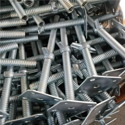 High Quality Jack Steel Screw Thread Solid Adjustable Galvanized Scaffolding Base Prop